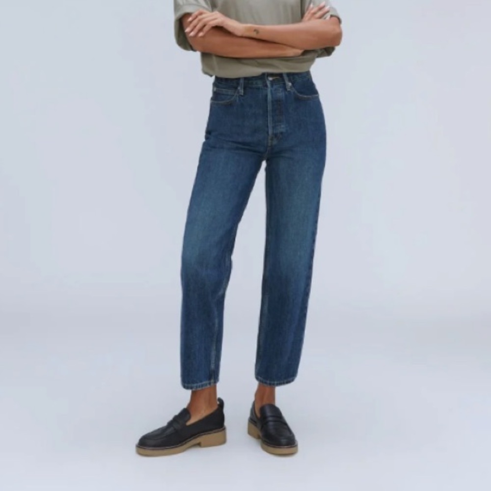 Everlane The Way high jean size 24 dark wash organic cotton